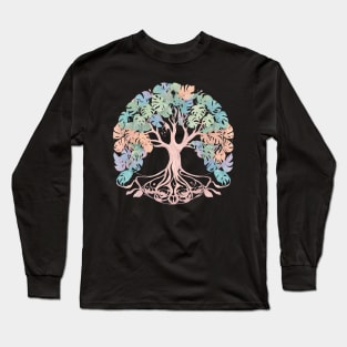 Monstera Tree of Life Long Sleeve T-Shirt